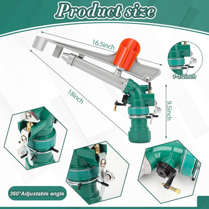 1-1/2 '' Agriculture Irrigation Sprinkler Large Area Farm Gun