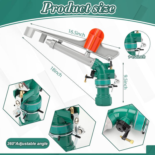 1-1/2 '' Agriculture Irrigation Sprinkler Large Area Farm Gun
