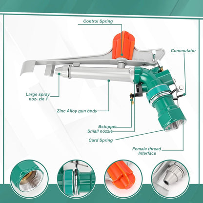 1-1/2 '' Agriculture Irrigation Sprinkler Large Area Farm Gun