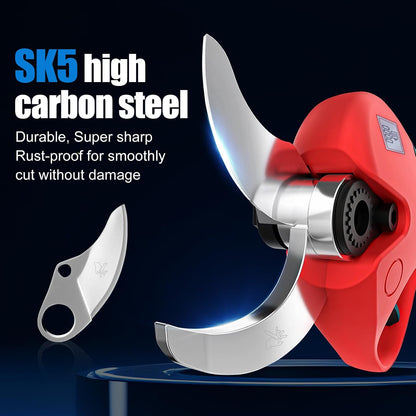 2-IN-1 Cordless Electric Pole Pruning Shears, 12.6FT Telescopic Reach, 1.1 Inch(28mm) Cutting Diameter, Brushless Motor, 2×20V 2000mAh Battery, Garden Tree Branch Pruning & Trimming