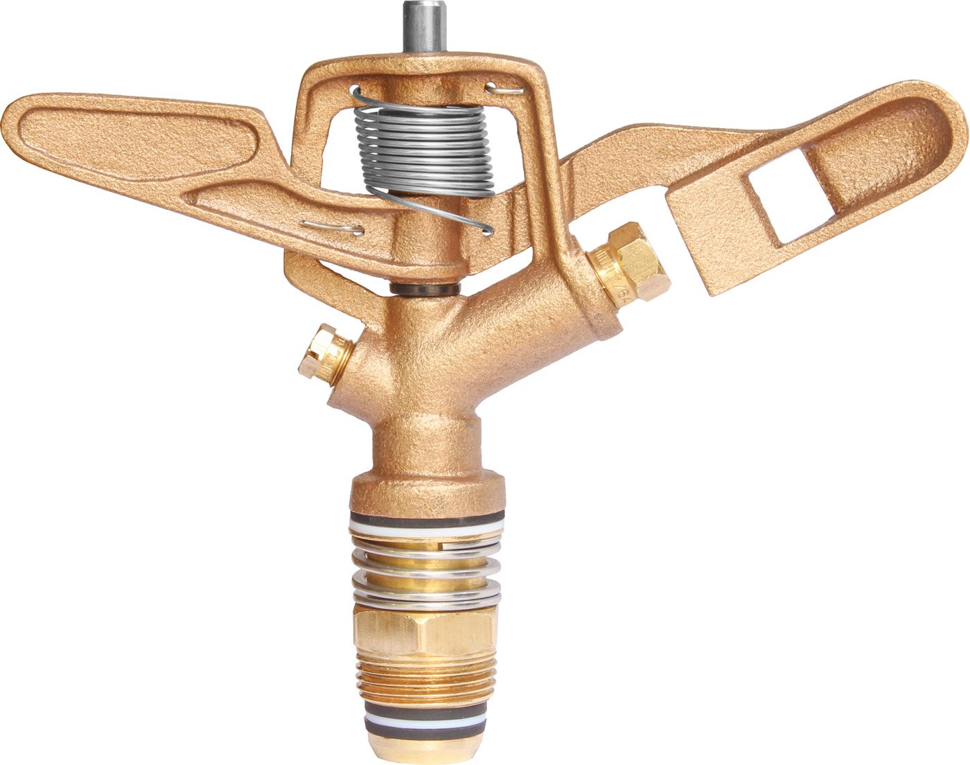 RK-30 3/4" Brass Impact Sprinkler with Nozzles - 11/64" x 1/8", NPT Male, 13.9 GSM Maximum Flow Rate