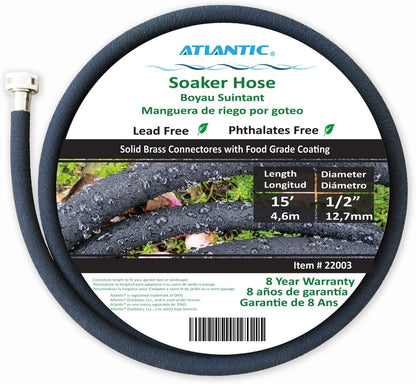 Short Soaker Hose 10 FT x1/2" Garden Soaker Hose, Water Seeper Hoses for Foundation Watering, Garden Beds, Garden, Lawn and Plants