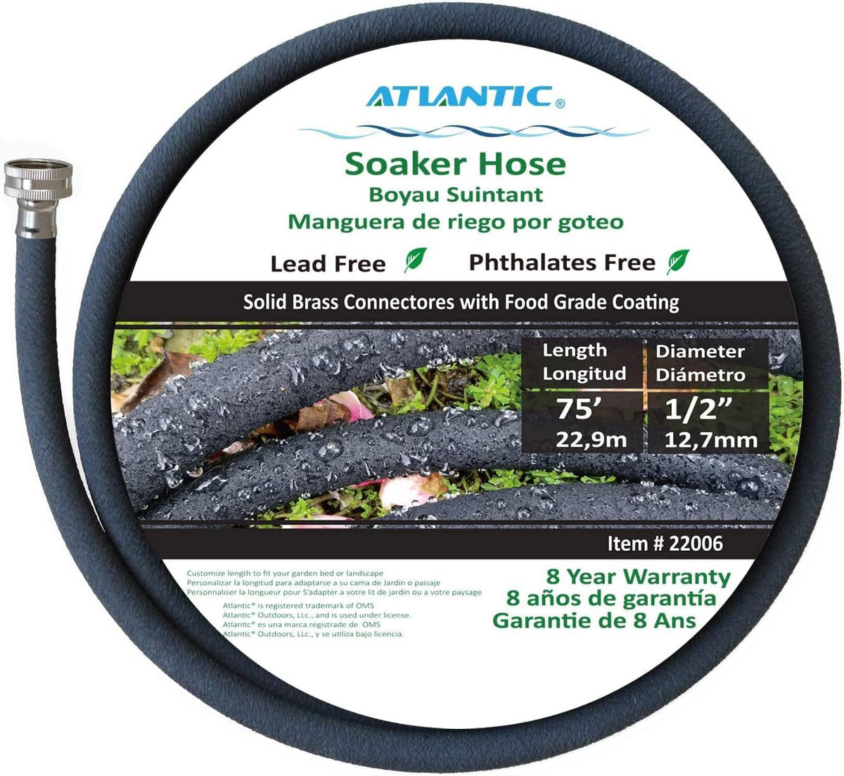 Short Soaker Hose 10 FT x1/2" Garden Soaker Hose, Water Seeper Hoses for Foundation Watering, Garden Beds, Garden, Lawn and Plants