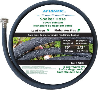 Short Soaker Hose 10 FT x1/2" Garden Soaker Hose, Water Seeper Hoses for Foundation Watering, Garden Beds, Garden, Lawn and Plants