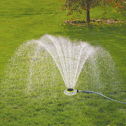 Adjustable Turret Metal Sprinkler, 8 Mode Fixed Lawn Sprinkler for Yard with Hose Quick Connect Product Adapter for Garden Watering Irrigation