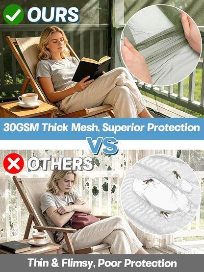 40x10ft Ultra-fine Mesh Mosquito Net, Patio Screen Netting, 1Pc Green