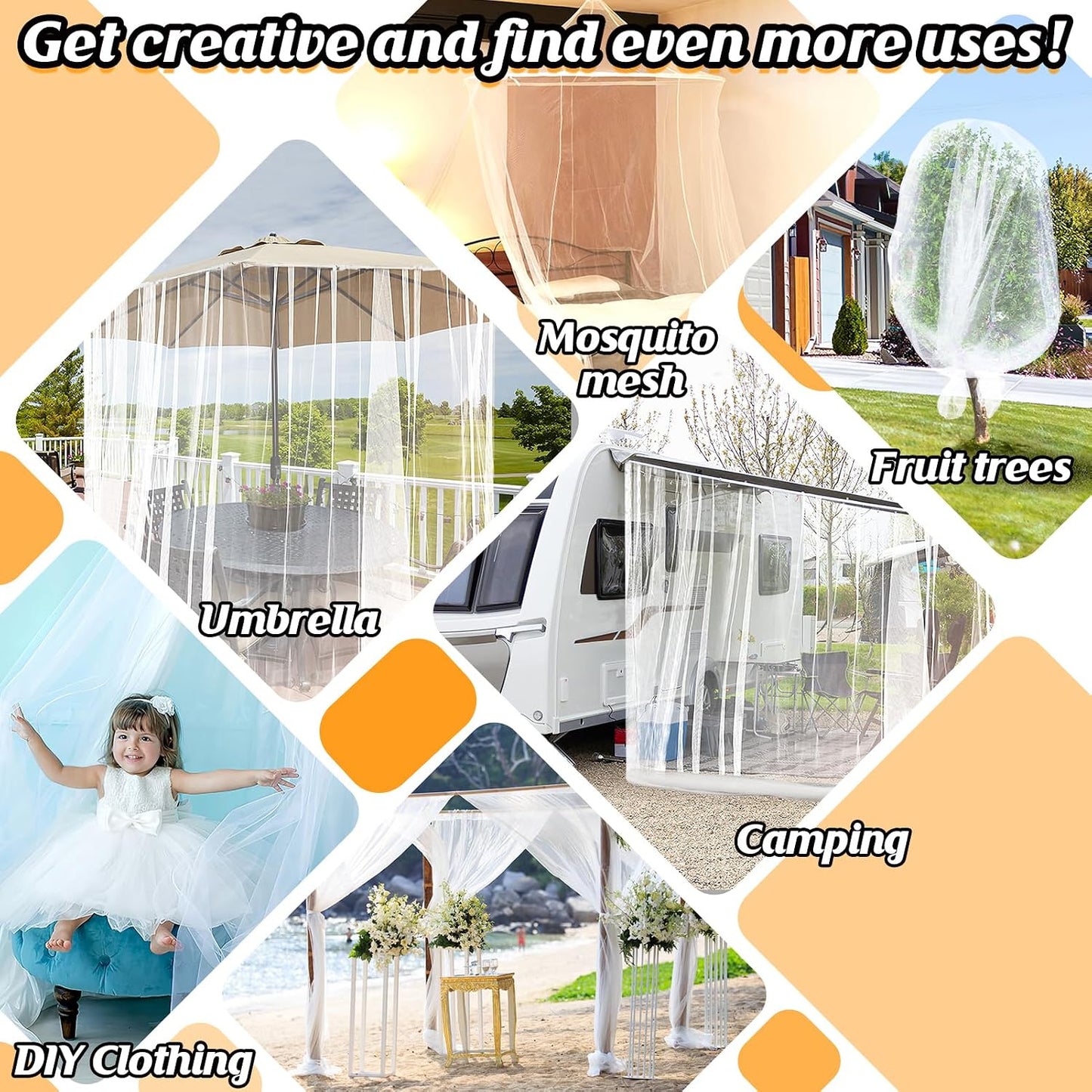 40x10ft Ultra-fine Mesh Mosquito Net, Patio Screen Netting, 1Pc Green
