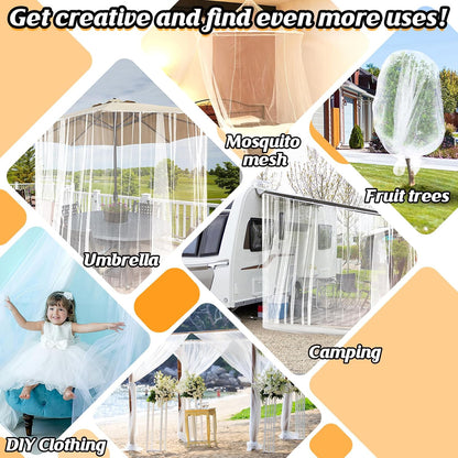 40x10ft Ultra-fine Mesh Mosquito Net, Patio Screen Netting, 1Pc Green