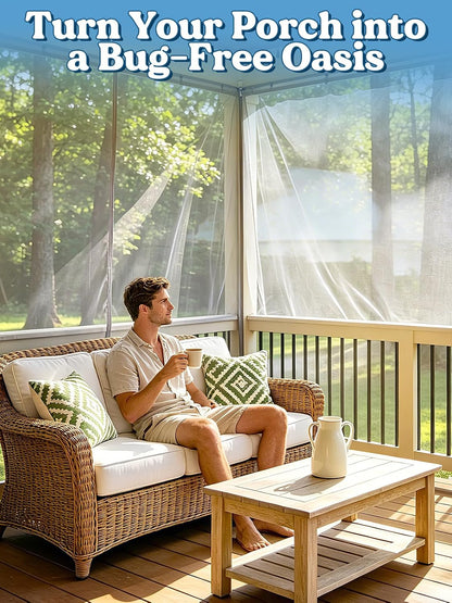 40x10ft Ultra-fine Mesh Mosquito Net, Patio Screen Netting, 1Pc Green