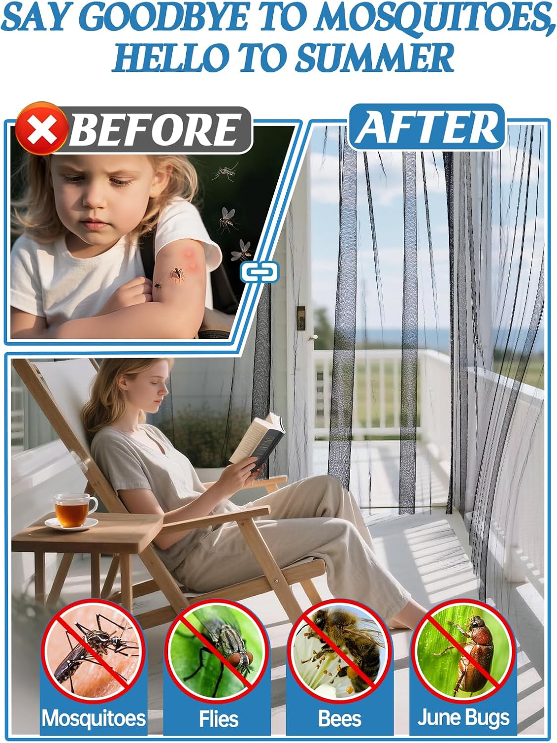 40x10ft Ultra-fine Mesh Mosquito Net, Patio Screen Netting, 1Pc Green