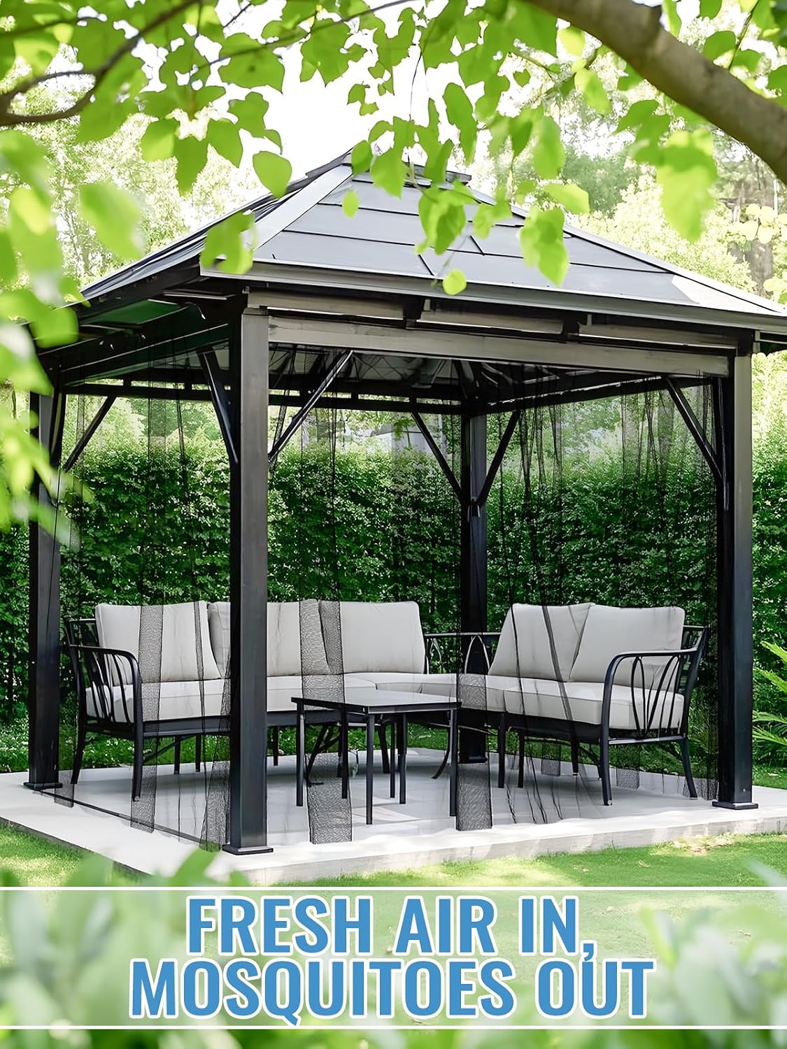 40x10ft Ultra-fine Mesh Mosquito Net, Patio Screen Netting, 1Pc Green