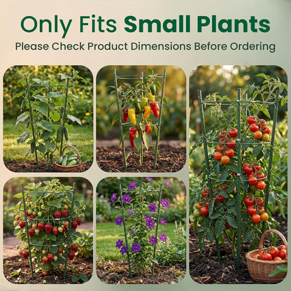 4 pcs 18" Round Tomato Cages for Garden - Metal Small Tomato Cages for Pots
