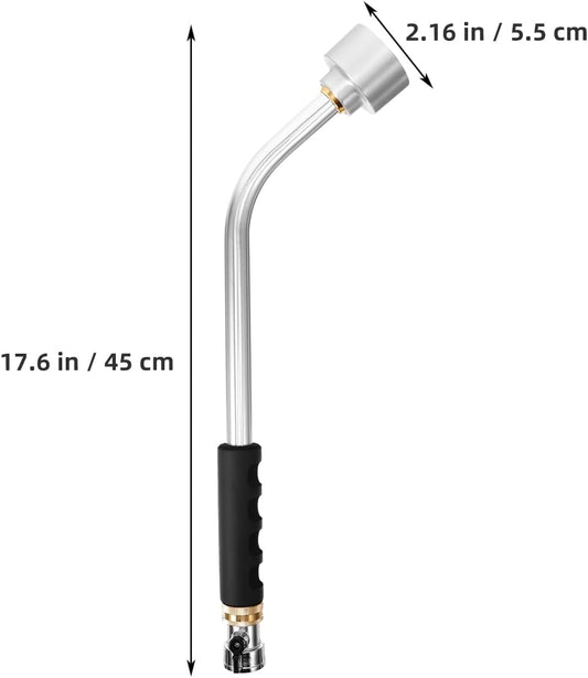 Watering Wand Heavy Duty, Metal Garden Hose Wand 18 Inches Long Hose Nozzle Sprayer with Flow Control for Watering Hanging Baskets and Shrubs (2000 Holes)