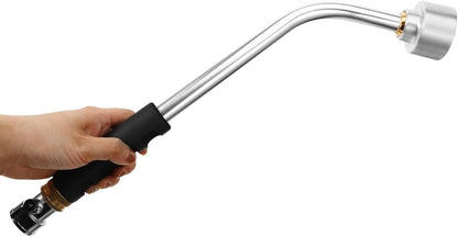 Watering Wand Heavy Duty, Metal Garden Hose Wand 18 Inches Long Hose Nozzle Sprayer with Flow Control for Watering Hanging Baskets and Shrubs (2000 Holes)