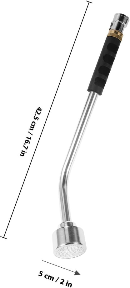 Watering Wand Heavy Duty, Metal Garden Hose Wand 18 Inches Long Hose Nozzle Sprayer with Flow Control for Watering Hanging Baskets and Shrubs (2000 Holes)