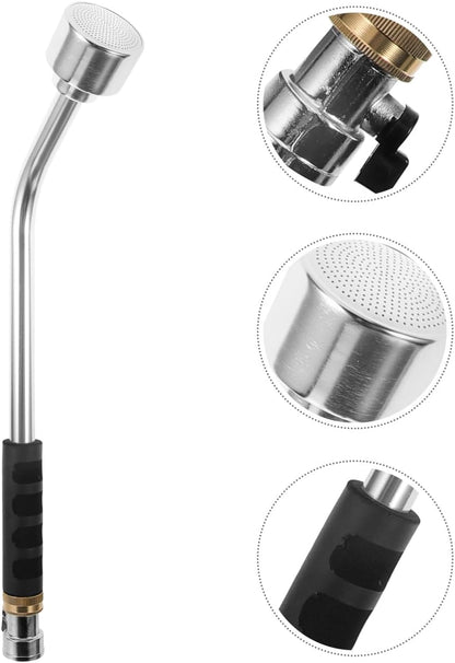 Watering Wand Heavy Duty, Metal Garden Hose Wand 18 Inches Long Hose Nozzle Sprayer with Flow Control for Watering Hanging Baskets and Shrubs (2000 Holes)