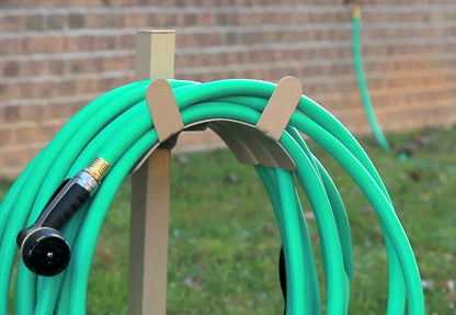 693 Free Standing Garden Hose Stand With Brass Faucet, Holds 150-Feet of 5/8-Inch Hose - Tan