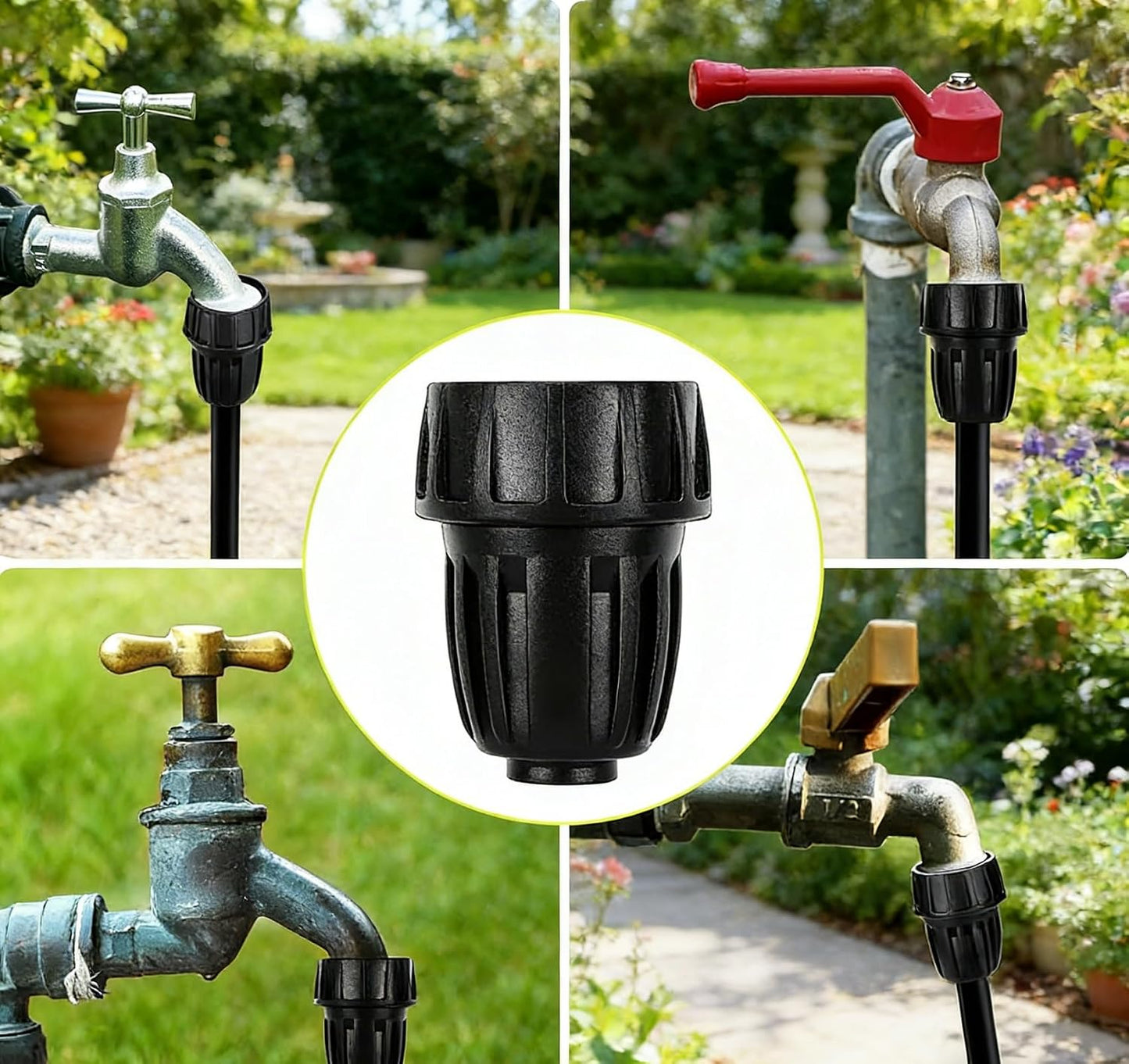 1/2 Inch Drip Irrigation Tubing Adapter,2 Way Y Hose Splitter