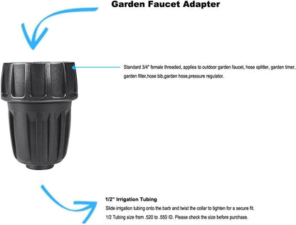 1/2 Inch Drip Irrigation Tubing Adapter,2 Way Y Hose Splitter