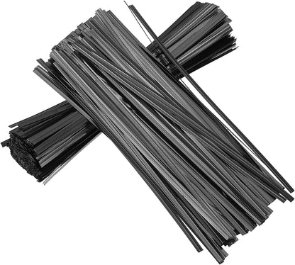 800Pcs Wire Twist Ties Reusable 5.9 Inch for Plastic Bags Black