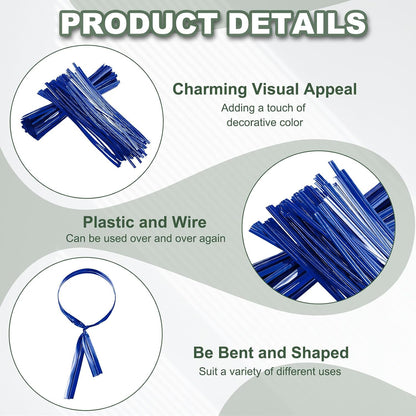 800Pcs Wire Twist Ties Reusable 5.9 Inch for Plastic Bags Black