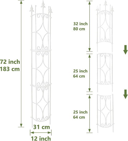 Thealyn Garden Trellis 2 Pack 72'' H x 12'' W Metal Plant Trellis
