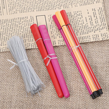 200 Pcs 4 inch Clear Twist Ties Reusable Plastic Metal Wire Twists Tie Garden Twist Ties for Plastic Coffee Bags, Gift Wrapping, Crafts, Plants