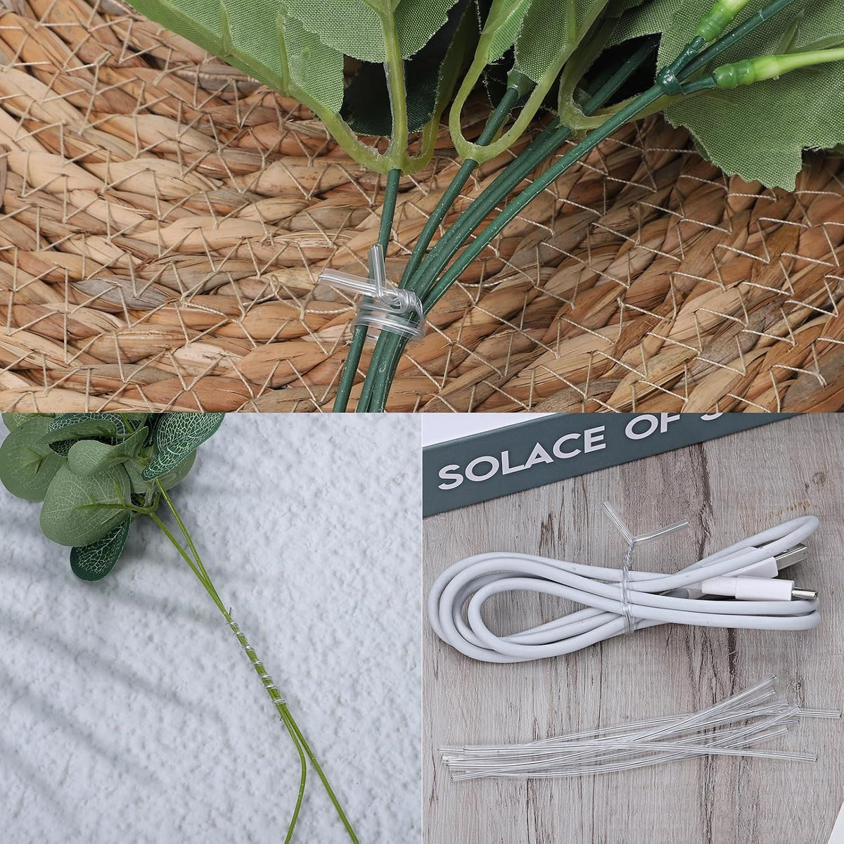 200 Pcs 4 inch Clear Twist Ties Reusable Plastic Metal Wire Twists Tie Garden Twist Ties for Plastic Coffee Bags, Gift Wrapping, Crafts, Plants