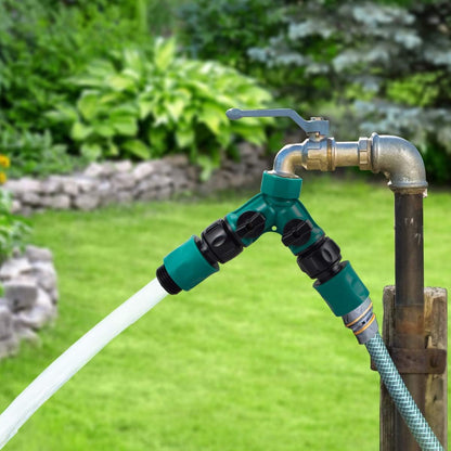 2 Way Garden Hose Splitter - Hose Y Splitter with 2 Valve, Male and Female Garden Hose Connector Perfect for Faucet Splitter, Hose and 3/4" Thread Watering Equipment,Outlet Splitter
