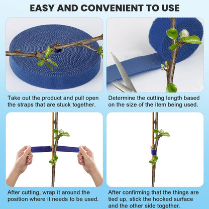 Garden Ties for Garland,Reusable and Adjustable Plant Tape,Soft Plant Supports for Effective Growing,Thicker Twist Ties for Plants Gardening,Plant Twist Tie for Plant Gardening,Home,Office