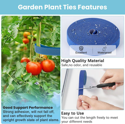 Garden Ties for Garland,Reusable and Adjustable Plant Tape,Soft Plant Supports for Effective Growing,Thicker Twist Ties for Plants Gardening,Plant Twist Tie for Plant Gardening,Home,Office