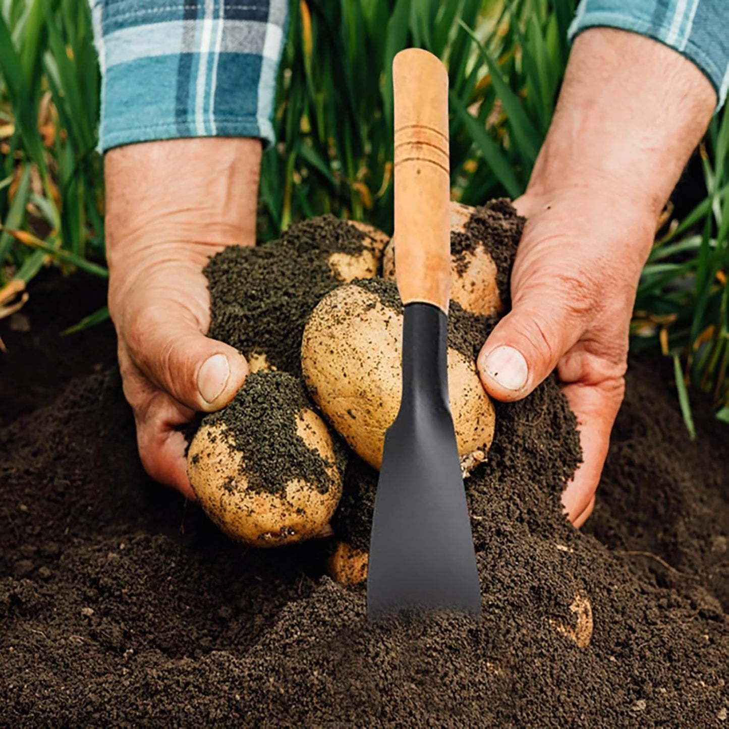 Garden Shovel, Gardening Transplant Seedlings Shovel Gardening Tools Weeding Artifact Uprooting Weeding Tool, Garden Hand Trowel Small Gardening Hand Tools Shovels (B)