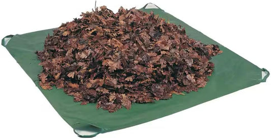 Drawstring Tarp - 9’ by 9’ - Extra Strength for Easy Clean Ups - Forms into Bag - Best Leaf Tarp - Useful for Covering Bikes, Furniture, Etc.