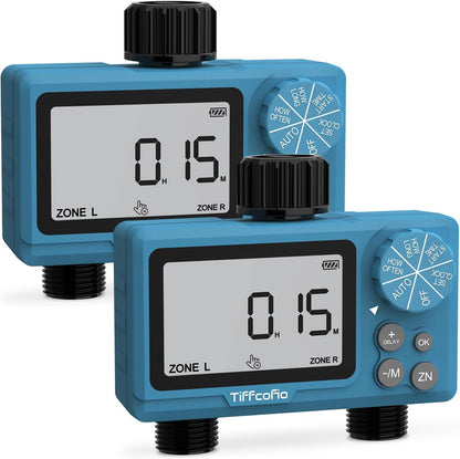Sprinkler Timer Outdoor, Digital Programmable for Garden Hose, Irrigrtion Timer with Rain Delay and Manual Mode