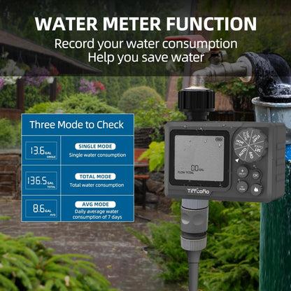 Sprinkler Timer Outdoor, Digital Programmable for Garden Hose, Irrigrtion Timer with Rain Delay and Manual Mode