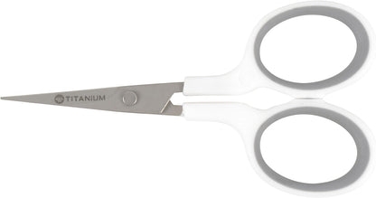 5-Inch Micro-Tip Fabric Scissors with Titanium-Bonded Blades - Craft Scissors for Paper and Fabric, Sewing, and More