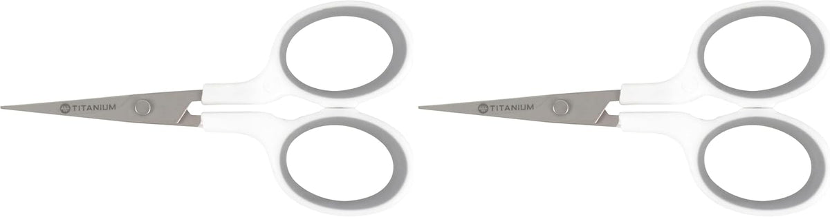 5-Inch Micro-Tip Fabric Scissors with Titanium-Bonded Blades - Craft Scissors for Paper and Fabric, Sewing, and More