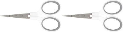 5-Inch Micro-Tip Fabric Scissors with Titanium-Bonded Blades - Craft Scissors for Paper and Fabric, Sewing, and More