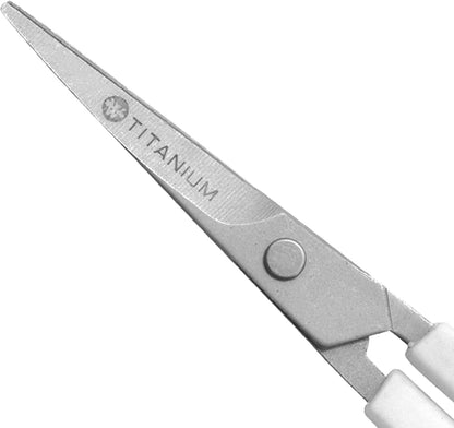 5-Inch Micro-Tip Fabric Scissors with Titanium-Bonded Blades - Craft Scissors for Paper and Fabric, Sewing, and More