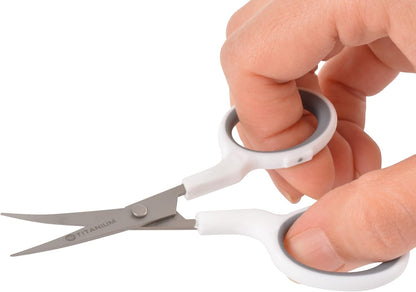 5-Inch Micro-Tip Fabric Scissors with Titanium-Bonded Blades - Craft Scissors for Paper and Fabric, Sewing, and More