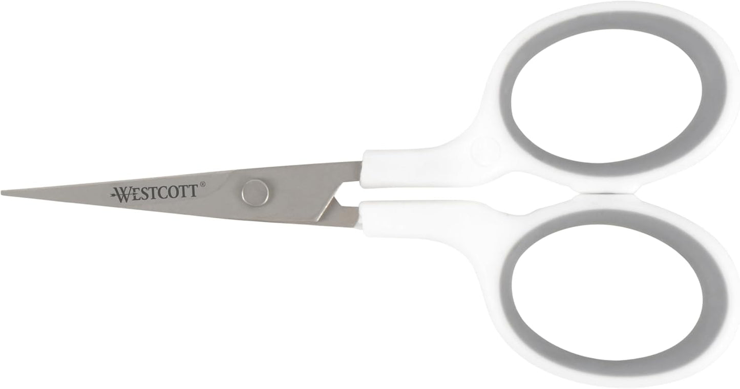 5-Inch Micro-Tip Fabric Scissors with Titanium-Bonded Blades - Craft Scissors for Paper and Fabric, Sewing, and More