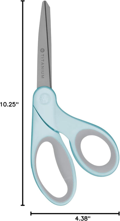 5-Inch Micro-Tip Fabric Scissors with Titanium-Bonded Blades - Craft Scissors for Paper and Fabric, Sewing, and More