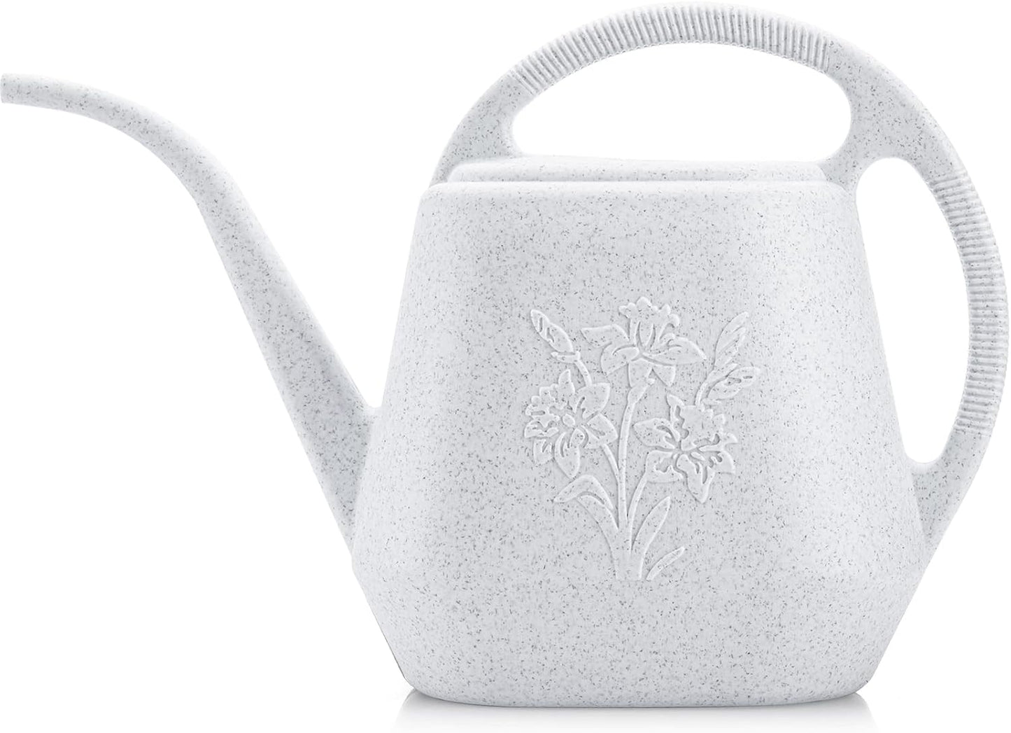 1-Gallon Plastic Watering Can with Comfortable Handle, Garden Watering Cans Long Spout for Indoor Outdoor Watering Plants (Green)