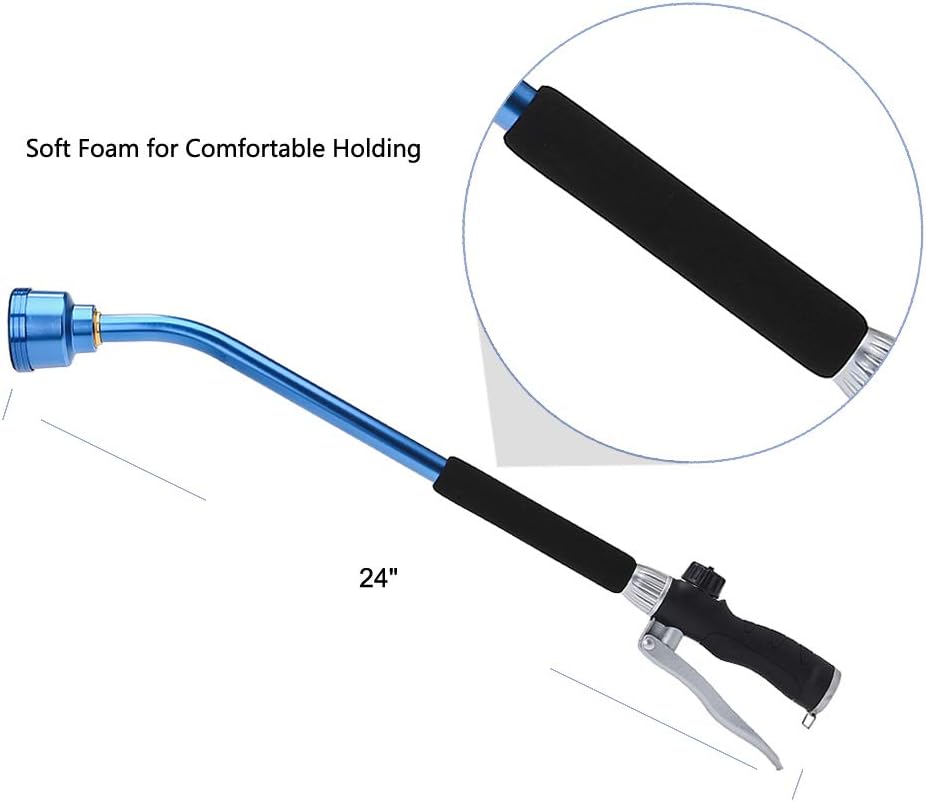 Watering Wand, 24 Inch Sprayer Wand with Superior Stainless Head, Perfect for Hanging Baskets, Plants, Flowers, Shrubs, Garden and Lawn