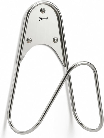 Garden Hose Holder Stainless Steel Small Wall Mount Garden Hose Hook, Ideal for Water, Air, Hydraulic Hose, Ropes, Extension Cords Heavy Duty & Rust Proof (1)