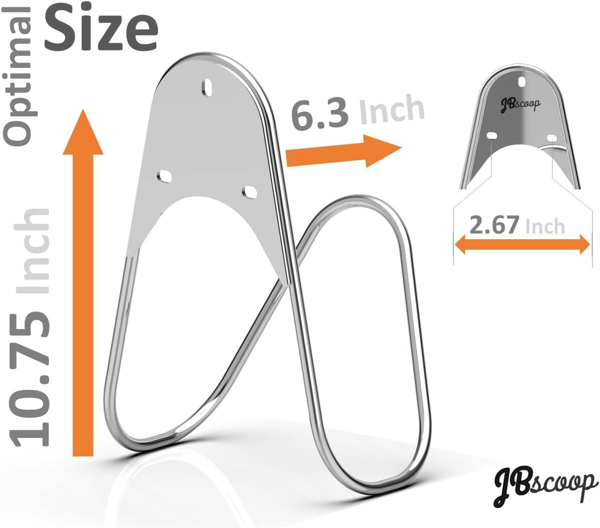 Garden Hose Holder Stainless Steel Small Wall Mount Garden Hose Hook, Ideal for Water, Air, Hydraulic Hose, Ropes, Extension Cords Heavy Duty & Rust Proof (1)