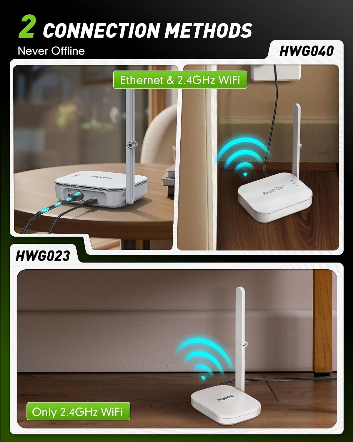 WiFi Water Timer for Garden Hose, 2 Zone WiFi Sprinkler Controller, Smart Hose Timer Valve, Automatic Drip Irrigation System/Rain Delay for Garden (Brass Inlet, WiFi & Ethernet Connection)