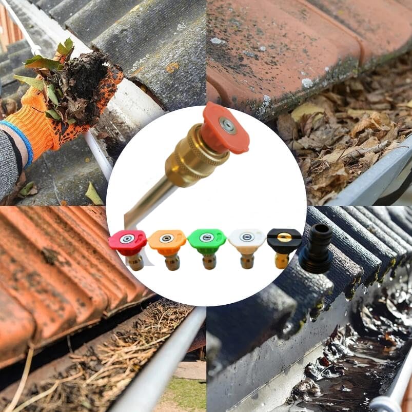 Pressure Washer Wand, Brass Nozzle Quick Connect Sprayer for Car Pool Patio Lawn Cleaning