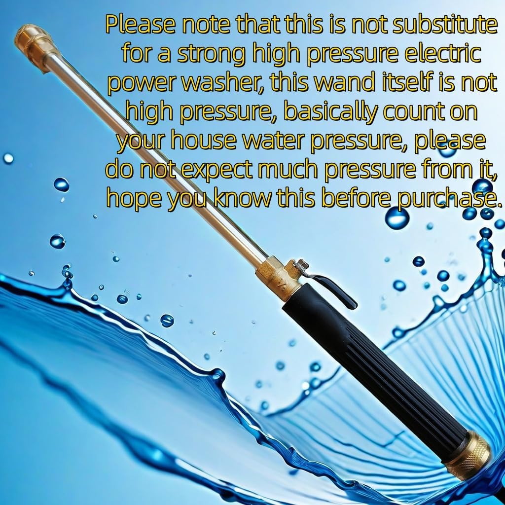 Pressure Washer Wand, Brass Nozzle Quick Connect Sprayer for Car Pool Patio Lawn Cleaning