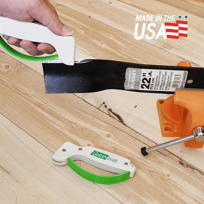 AccuSharp Garden Tool Sharpener, Diamond-Honed Tungsten Carbide Blades, Restores, Repairs, Sharpens & Hones Lawnmower Blades, Secateurs, Limb Loppers, Hoes, Shovels, and Scythes